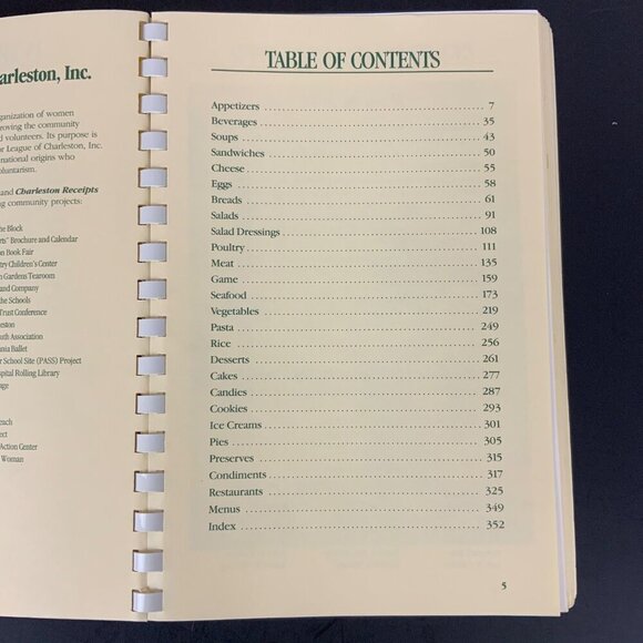Charleston Receipts Repeats Cookbook By Junior League of Charleston 1992 Spiral - Picture 5 of 12